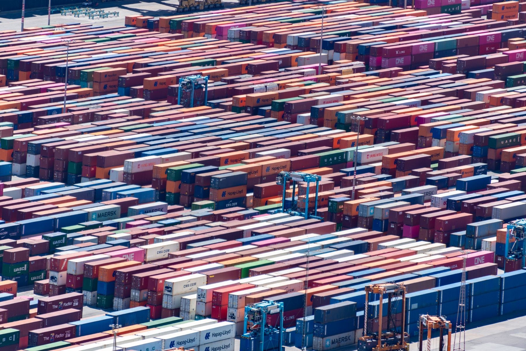 Container terminal and port machinery, illustrative sector photography